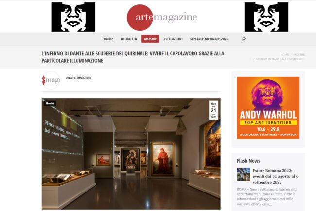 ARTE MAGAZINE – L’Inferno di Dante alle Scuderie del Quirinale: vivere il  capolavoro grazie alla particolare illuminazione