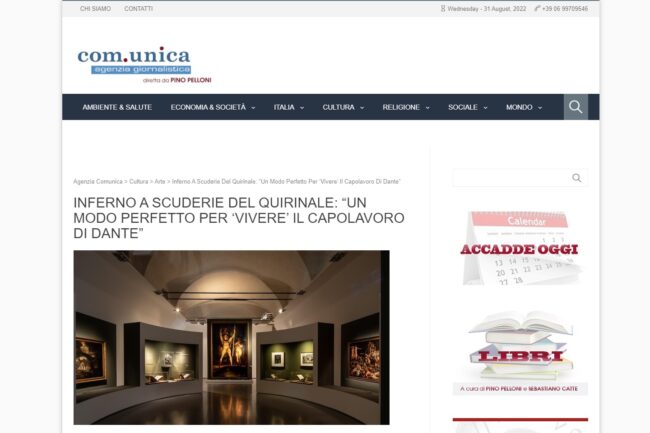 COM.UNICA – Inferno a Scuderie del Quirinale: “Un modo perfetto per vivere’ il capolavoro di Dante”