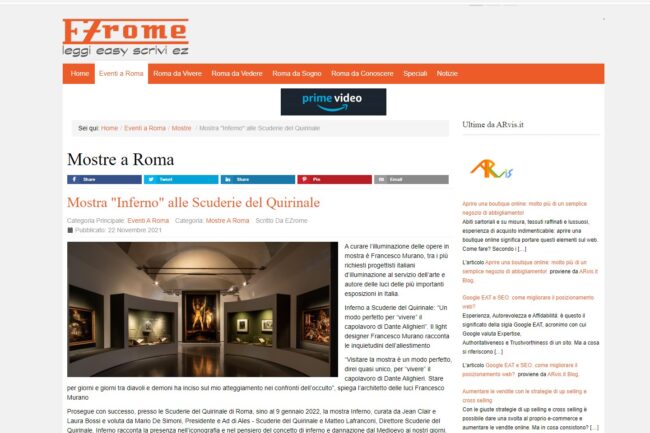 EZ ROME – Francesco Murano: illuminando l’arte