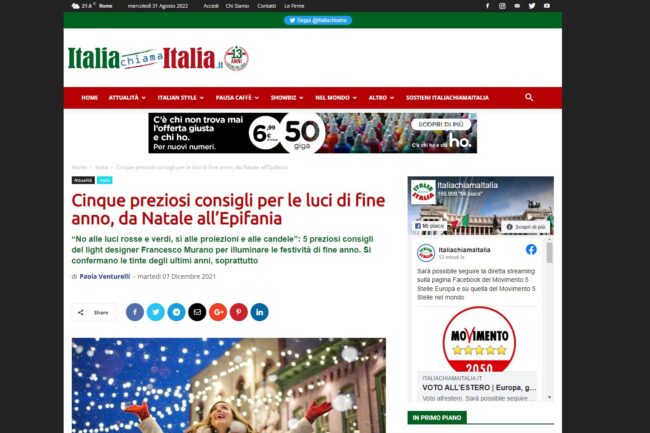 ITALIA CHIAMA ITALIA – Cinque preziosi consigli per le luci di fine anno, da Natale all’Epifania