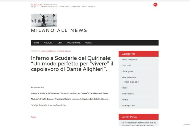 MILANO ZONE – Inferno a Scuderie del Quirinale: “Un modo perfetto per “vivere” il capolavoro di Dante Alighieri”.