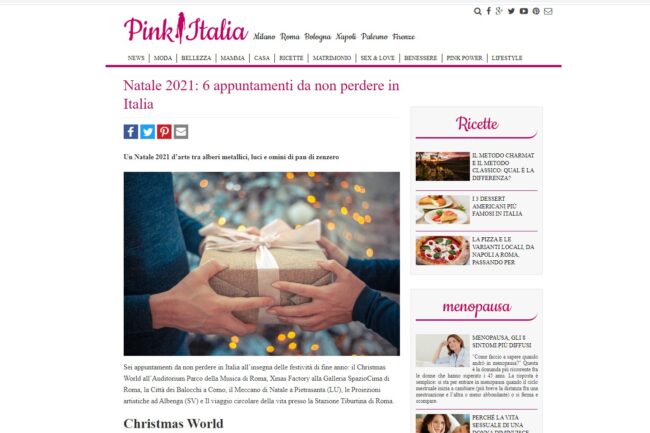 PINK ITALIA – Natale 2021: 6 appuntamenti da non perdere in Italia