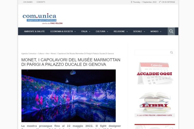 COM.UNICA – Monet, i capolavori del Musée Marmottan di  Parigi a Palazzo Ducale di Genova
