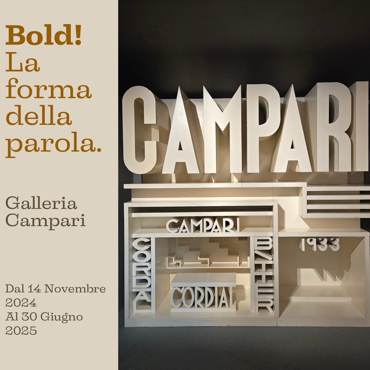 Bold! La forma della parola. Declinazioni tipografiche Campari: Munari, Depero e oltre